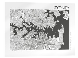 Obraz na szkle akrylowym  City map of Sydney - 44spaces