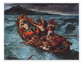 Plakat  Christ asleep during the storm - Eugene Delacroix