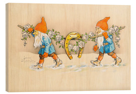 Obraz na drewnie  Dwarfs with horseshoes - Jenny Nyström