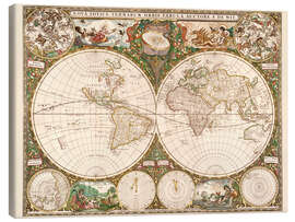 Obraz na płótnie  World map around 1660