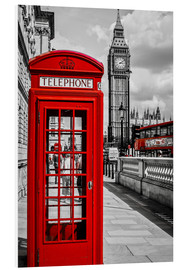 Obraz na PCV  London telephone box and Big Ben - Art Couture