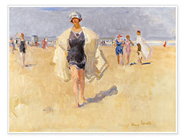 Plakat Lady on the beach of Viareggio
