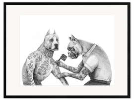 Plakat artystyczny premium w ramie  The Tattooist - Mike Koubou