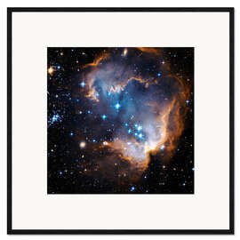 Plakat artystyczny premium w ramie  Starbirth region NGC 602 - NASA