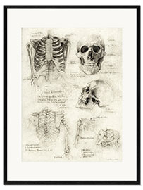 Plakat artystyczny premium w ramie  Skeleton - Mike Koubou