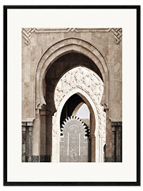 Plakat artystyczny premium w ramie  Arches of the Hassan II Mosque in Morocco - Art Couture