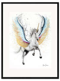 Plakat artystyczny premium w ramie  Whimsical Unicorn - Ashvin Harrison