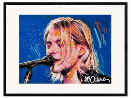 Plakat artystyczny premium w ramie  Kurt Cobain - Sid Maurer