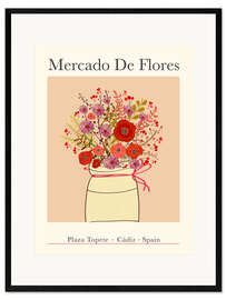 Plakat artystyczny premium w ramie  Flower Market - Mercado De Flores Cádiz